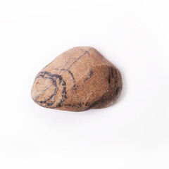 rock stone on white background