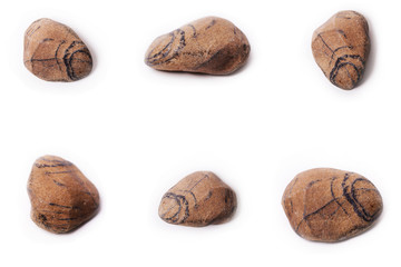 rock stone on white background