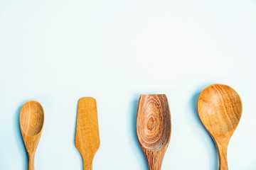wooden spoons isolated on white background.wallpaper,copy space,food ,meal,handmade,four