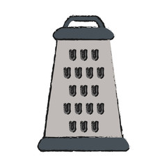 Colorful box grater doodle over white background vector illustration