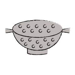 Colorful colander doodle over white background vector illustration
