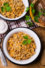 Pearl barley with vegetables