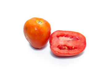 fresh tomato isolated on white background