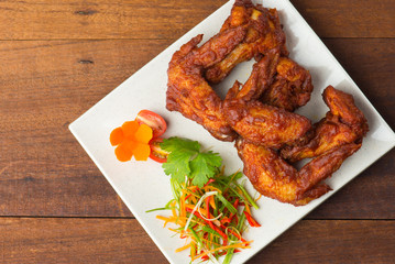 deep fried asian chicken wings