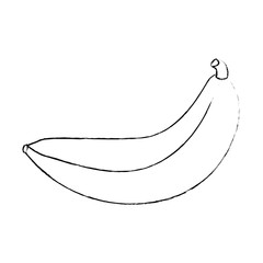 banana fruit icon over white background vector illustration