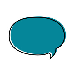 speech bubble icon over white background vector illustration