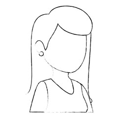 avatar businesswoman icon over white background vector illustration