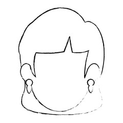 avatar businesswoman icon over white background vector illustration