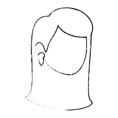 avatar businesswoman icon over white background vector illustration