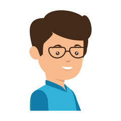 avatar man icon over white background vector illustration