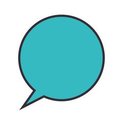 speech bubble icon over white background vector illustration