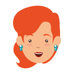 avatar businesswoman icon over white background vector illustration