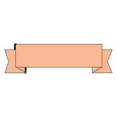 decorative ribbon icon over white background vector illustration