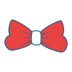 bow tie icon over white background vector illustration