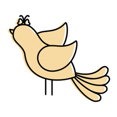 cute dove icon over white background colorful design vector illustration