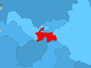 Map of Tajikistan