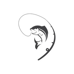 fishing fish vector logo