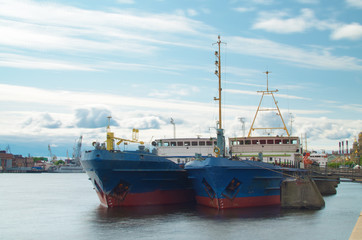Cargo ship at berth.
