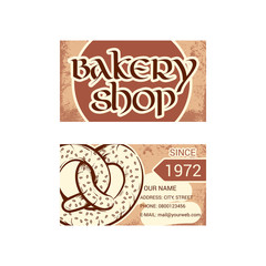 Business card for bakery shop