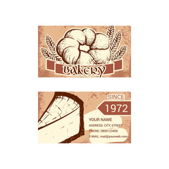 Business card for bakery shop