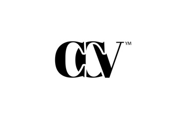 CCV Logo Branding Letter. Vector graphic design. Useful as app icon, alphabet combination, clip-art, and etc.