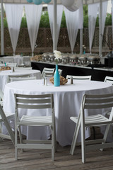 overview of wedding reception area