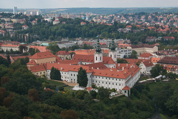 Veduta aerea del monastero di Strahov a Praga