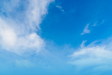Air clouds in the blue sky.