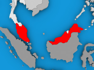 Fototapeta premium Map of Malaysia