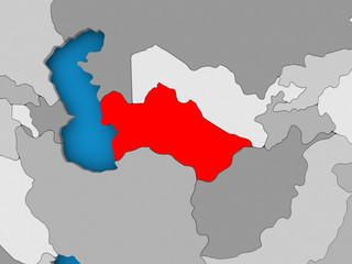 Fototapeta premium Map of Turkmenistan