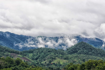 Misty Over The Mountains / Misty Over The Mountains Landscape In Rural Thailand