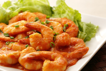 エビチリ　干烧虾仁　Shrimp with Chili Sauce