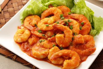 エビチリ　干烧虾仁　Shrimp with Chili Sauce