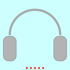 Headphone it is icon .