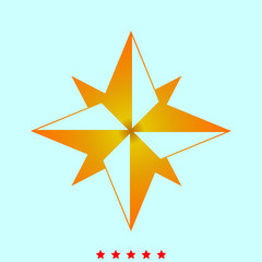 Obraz premium Wind rose it is icon .