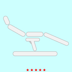 Dentist chair it is icon .