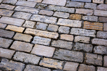 Old floor street in Rovinj, Istria