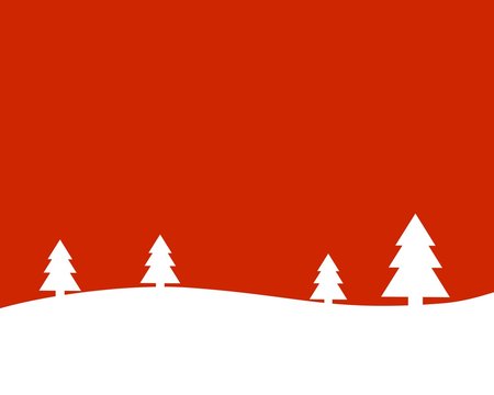 Einfache Weihnachtskarte rot