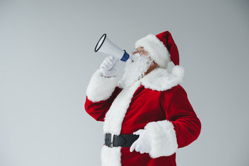 santa claus with megaphone