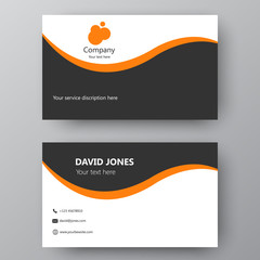 Modern presentation card with company logo. Vector business card template. Visiting card for business and personal use.  Vector illustration design.