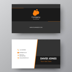 Modern presentation card with company logo. Vector business card template. Visiting card for business and personal use.  Vector illustration design.