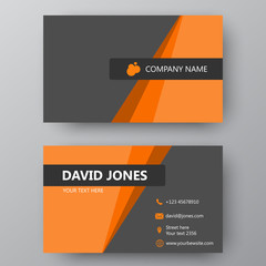 Modern presentation card with company logo. Vector business card template. Visiting card for business and personal use.  Vector illustration design.