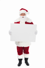 santa claus with blank card