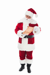 santa claus with wish list