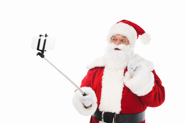 santa claus taking selfie