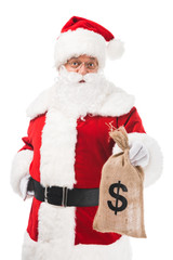 santa claus with money