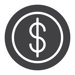 Cent coin icon vector, filled flat sign, solid pictogram isolated on white. Symbol, logo illustration. Pixel perfect graphics