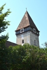 Fortified medieval saxon evangelic church in the village Toarcla, Tartlau, Transylvania, Romania....