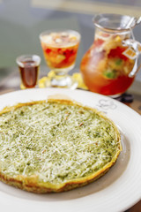 Roast green sauce egg rice