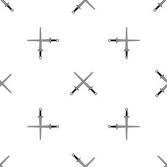 Swords pattern seamless black